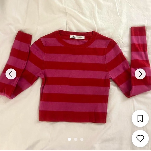 Zara Vibrant Striped Women's Sweater - Picture 2 of 2